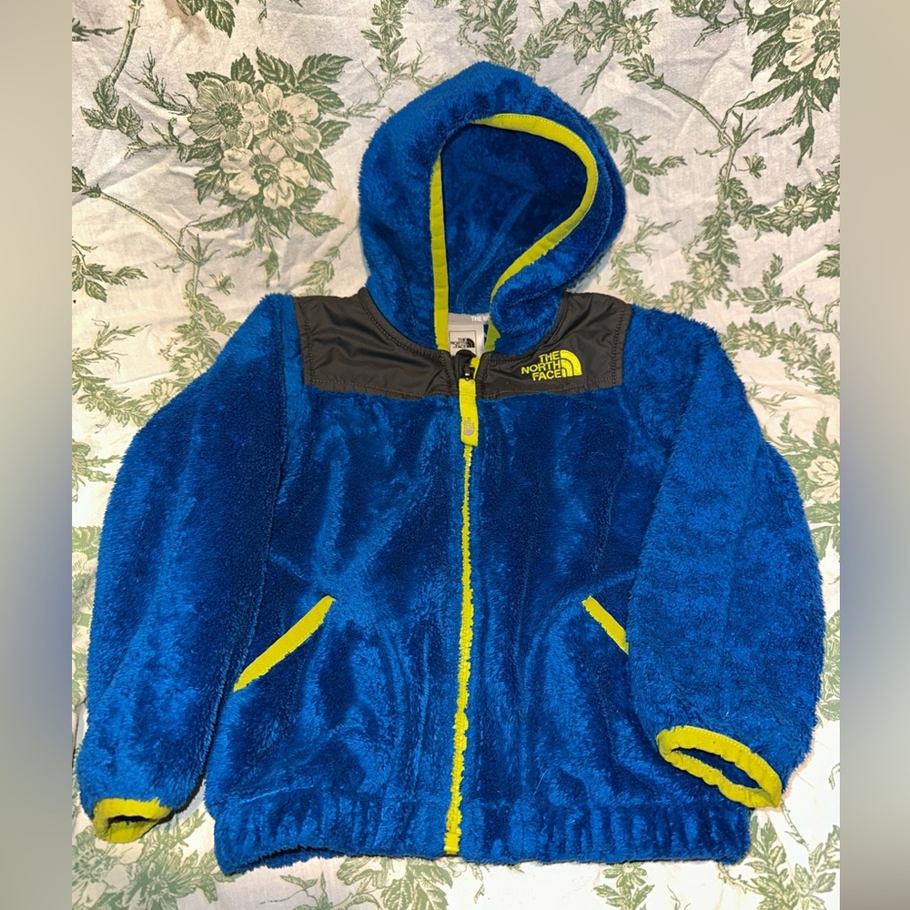 The North Face Vibrant Blue and Neon Yellow Fleece